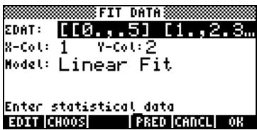 HP PRIME GRAPHING CALCULATOR - Adapter les données à une fonction y = f(x) - 1