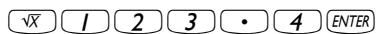HP PRIME GRAPHING CALCULATOR - Examples de calculs avec des nombres réels - 11