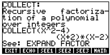 HP PRIME GRAPHING CALCULATOR - Fonctions du menu ALG - 3