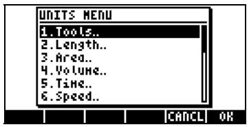 HP PRIME GRAPHING CALCULATOR - Le menu des unités (UNITS) - 1