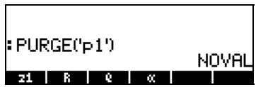 HP PRIME GRAPHING CALCULATOR - Utiliser la fonction PURGE dans la pile en mode algébrique - 1