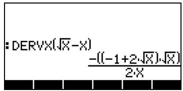HP PRIME GRAPHING CALCULATOR - Fonctions DERIV et DERVX - 2