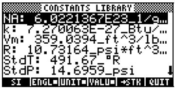 HP PRIME GRAPHING CALCULATOR - Constantes physiques de la calculatrice - 2