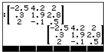 HP PRIME GRAPHING CALCULATOR - Utilisation de l'Editeur de matrice - 4