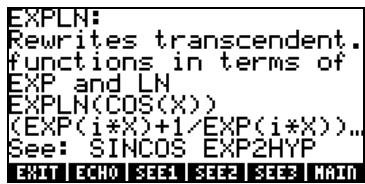 HP PRIME GRAPHING CALCULATOR - Développement et mise en facteur en utilisant les fonctions log-exp - 3