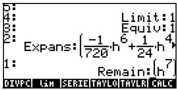 HP PRIME GRAPHING CALCULATOR - Fonctions TAYLR, TAYLRO et SERIES - 7