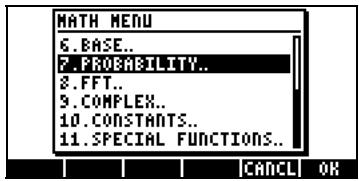 HP PRIME GRAPHING CALCULATOR - Menu MTH/PROB - 2ème partie - 1
