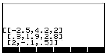 HP PRIME GRAPHING CALCULATOR - Utilisation de l'Editeur de matrice - 3