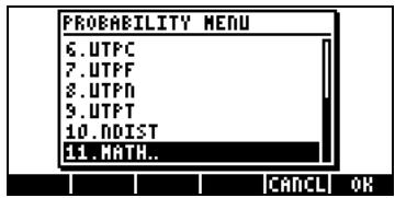 HP PRIME GRAPHING CALCULATOR - Menu MTH/PROB - 2ème partie - 2