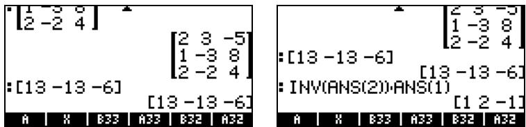 HP PRIME GRAPHING CALCULATOR - Résolution avec la matrice inversée - 1