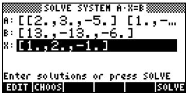 HP PRIME GRAPHING CALCULATOR - Utilisation de la résolution numérique pour les systèmes linéaires - 6