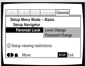 PIONEER DVH-340UB & DV 340,MV - Définition du niveau de restriction parentale – DVD - 1