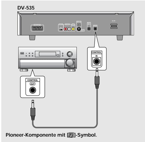 DV-535 CONTROL IN Pioneer-Komponente mit [SR]-Symbol.