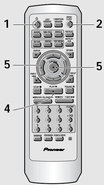 1 LAST MEMORY CONDITION MEMORY OPEN/ CLOSE 2 AUDIO SUB TITLE ANGLE REPEAT RESET MENU TOP MENU A/B DISPLAY RETURN 3 EATLE PREV NEXT STOP PLAY PAUSE 1 2 3 CLEAR 4 7 8 9 0 +10 Pioneer