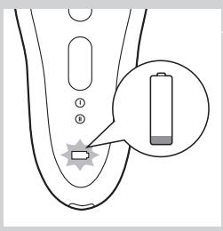 PHILIPS HP6565/00 & HP6565/20 INTIMATE,MV - Lavt batterinivå ellr tomt batteri - 1