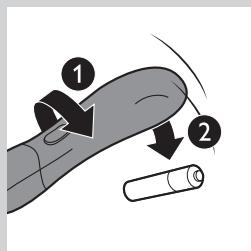 PHILIPS HP6523/20 - Removing the batteries - 2