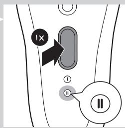Diagram showing a device with labeled buttons and an X indicator, likely illustrating a control or interface mechanism.