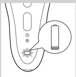 PHILIPS HP6582,MV - Lavt batterinivå eller tomt batteri - 1