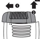Diagram showing a mechanical component with labeled parts and directional arrows indicating movement or force.