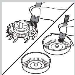 PHILIPS QG3337/15 - Limpieza de la unidad de afeitado con el cepillo de limpieza - 5