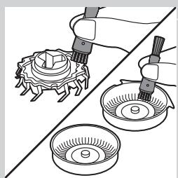 PHILIPS QG3337/15 - Nettoyage de la tete de rasoir à l'aide de la brossette de nettoyage - 5