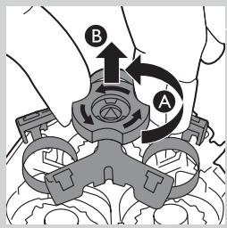 PHILIPS QG3337/15 - Nettoyage de la tete de rasoir à l'aide de la brossette de nettoyage - 3