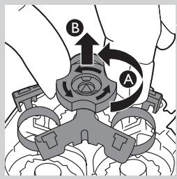 PHILIPS QG3337/15 - Limpieza de la unidad de afeitado con el cepillo de limpieza - 3