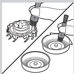 PHILIPS HC9450/15 - Die Schereinheit mit der Reinigungsbürste reinigen - 4