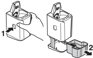 PANASONIC ER-GB80-S503 - Plasser den selvrensende laderen [B] på en hard, flat overflate. - 1