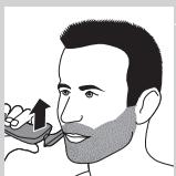 PHILIPS QG3381/15 - Uso del accesorio perfilador de barba con el peine-guía - 1