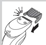 PHILIPS HC7460/15 - Brug af trimmertilbehør - 2