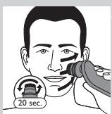 PHILIPS HC7460/15 - Using the beard styler attachment without comb - 5