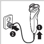 PHILIPS HC7460/15 - Opladning med adapter - 1