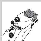 PHILIPS HC7460/15 - Brug af trimmertilbehør - 3