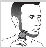 PHILIPS HC7460/15 - Bruke skjeggystylertilbehoret med kam - 2