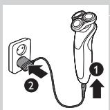 PHILIPS HC7460/15 - Charging with the adapter - 1