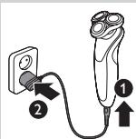 PHILIPS HC7460/15 - Carga con el adaptor - 1