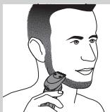 PHILIPS HC7460/15 - Utilisation de l'accessoire barbe avec sabot - 2