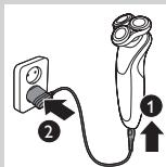 PHILIPS HC7460/15 - Ladda med adaptern - 1