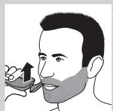 PHILIPS HC7460/15 - Uso del accesorio perfilador de barba con el peine-guía - 1