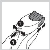 PHILIPS HC7460/15 - Het trimmerhulpstuk gebruiken - 7