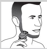 PHILIPS HC7460/15 - Utilizzato dell'accessorio regolabarba con il pettine - 2