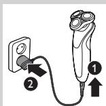 PHILIPS HC7460/15 - Lade med adapteren - 1