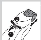 PHILIPS HC7460/15 - Den Trimmeraufsatz verwenden - 4