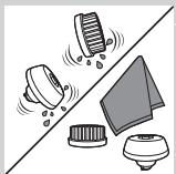 PHILIPS HC7460/15 - Cleaning the cleansing brush attachment - 1