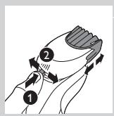 PHILIPS HC7460/15 - Using the beard styler attachment with comb - 1