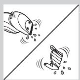 PHILIPS HC7460/15 - Rengoring af skægstylertilbehøret - 1