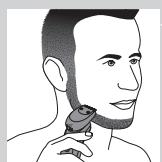 PHILIPS HC7460/15 - Using the beard styler attachment with comb - 4