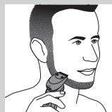 PHILIPS HC7460/15 - Anvanda skaggstylingtillbehoret med kammen - 3