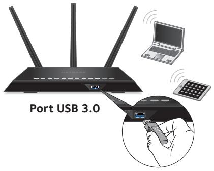 NETGEAR NIGHTHAWK X4S R7800 (WIFI AC WAVE 2) - Partage d'un lecteur USB sur le réseau - 1